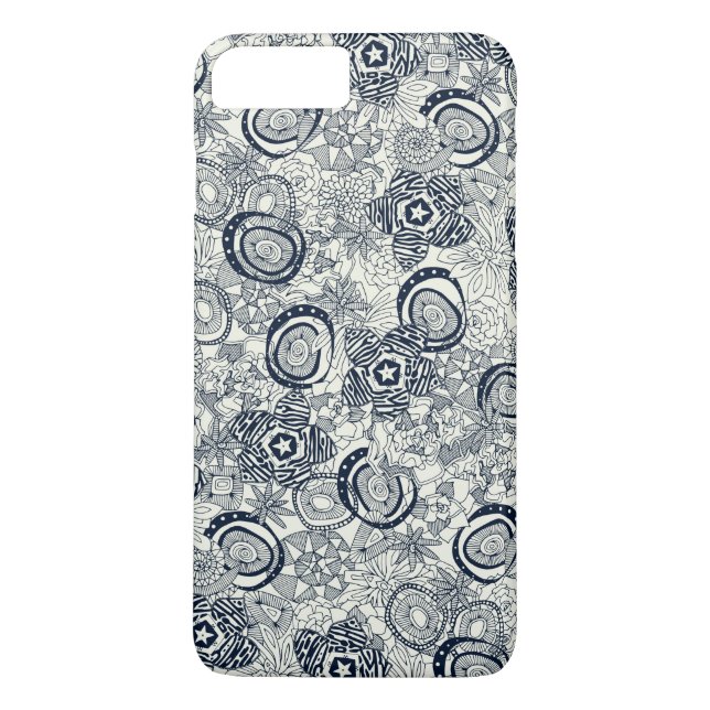 succulents ivory indigo Case-Mate iPhone case (Back)