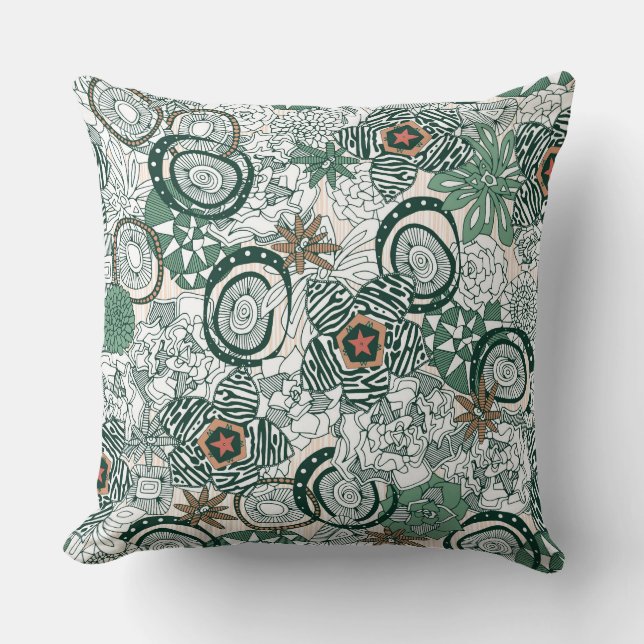 succulents limited throw pillow (Front)