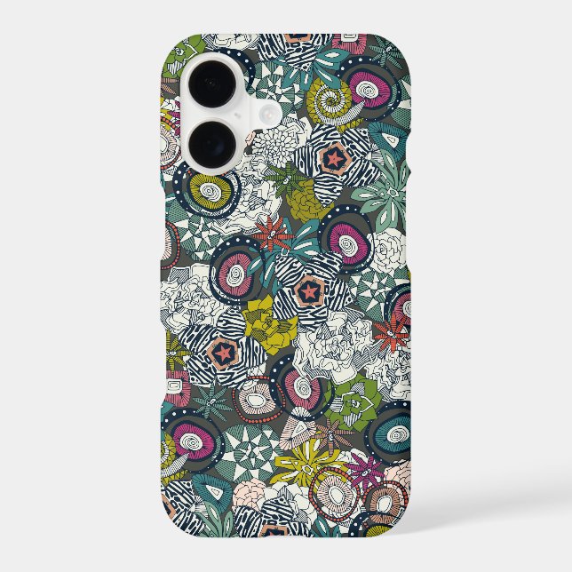succulents multi dark iphone case (Back)