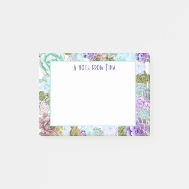 Succulents note pad (Front)