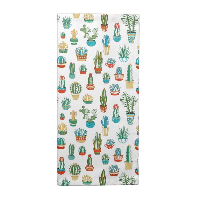 Succulents Pattern Cloth Napkin (Half Fold)