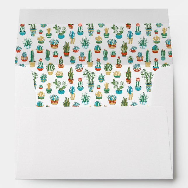 Succulents Pattern Envelope (Back (Bottom))