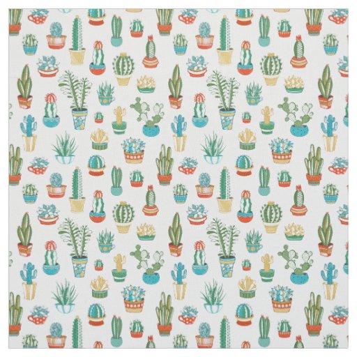 Succulents Pattern Fabric