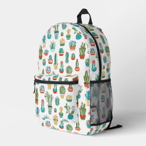 Succulents Pattern Printed Backpack