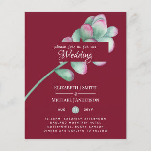 Succulents Pink Blush Mint Green Budget Wedding