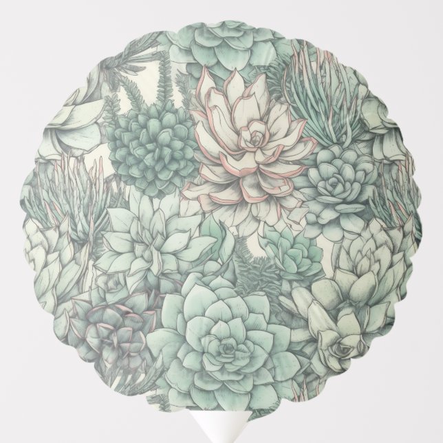 Succulents Plants Balloon (Front)