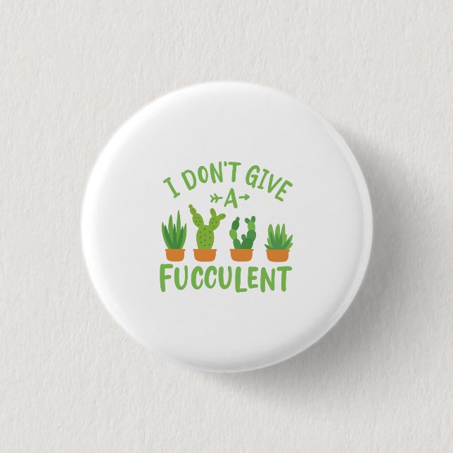 Succulents Plants Button (Front)