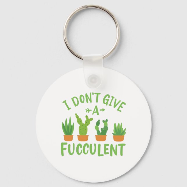 Succulents Plants Keychain (Front)