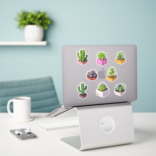 Succulents Potted Plants Sticker Pack