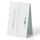 Succulents purple gold hello card