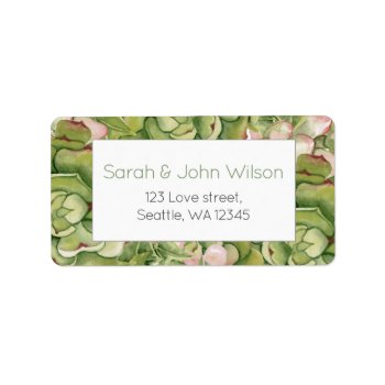 Succulents Rustic Wedding Address Labels by blessedwedding at Zazzle