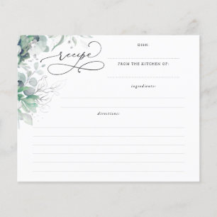 Succulents Silver Greenery Bridal Shower Recipe