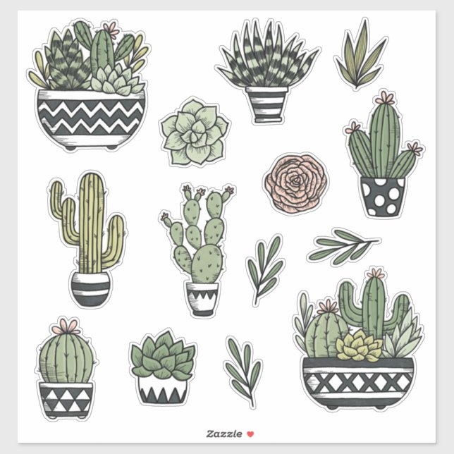 SUCCULENTS STICKER (Sheet)