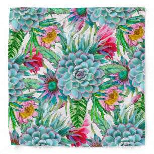 Succulents tropical garden bandana