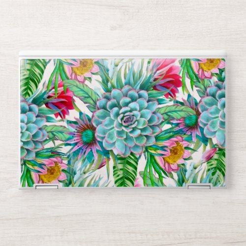 Succulents tropical garden HP laptop skin