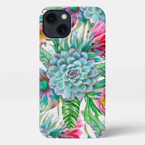 Succulents Tropical Garden  iPhone 13 Case
