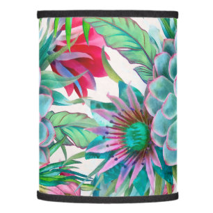 Succulents tropical garden lamp shade