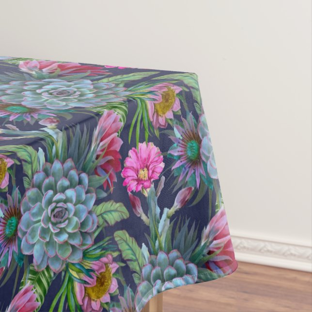 Succulents tropical garden tablecloth (In Situ)