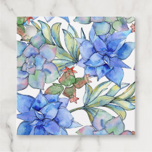 Succulents Wedding Favor Tags