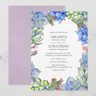 Succulents Wedding Invitation