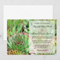 Succulents Wedding Invitation | Zazzle
