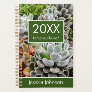 Succulents Weekly Monthly Personalized Personal Planner