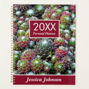 Succulents Weekly Monthly Personalized Personal Planner