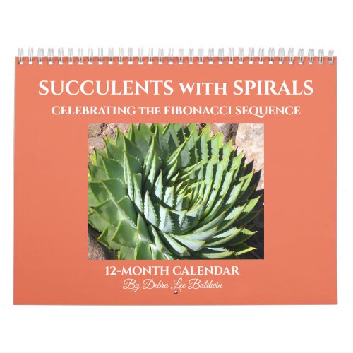 Succulents with Fibonacci Spirals Calendar