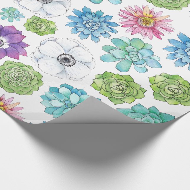 Succulents Wrapping Paper (Corner)