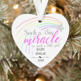 Such a big miracle in such a little girl ornament