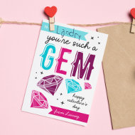 Such A Gem Classroom Valentines Day Card