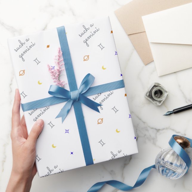 Such a Gemini (Retro colors) Wrapping Paper (Gifting)