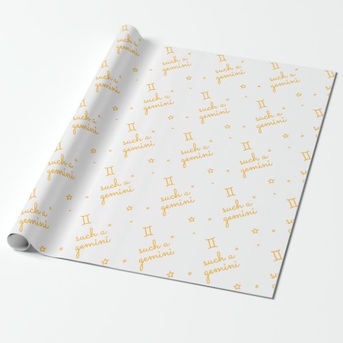 Such A Gemini White _ Wrapping Paper