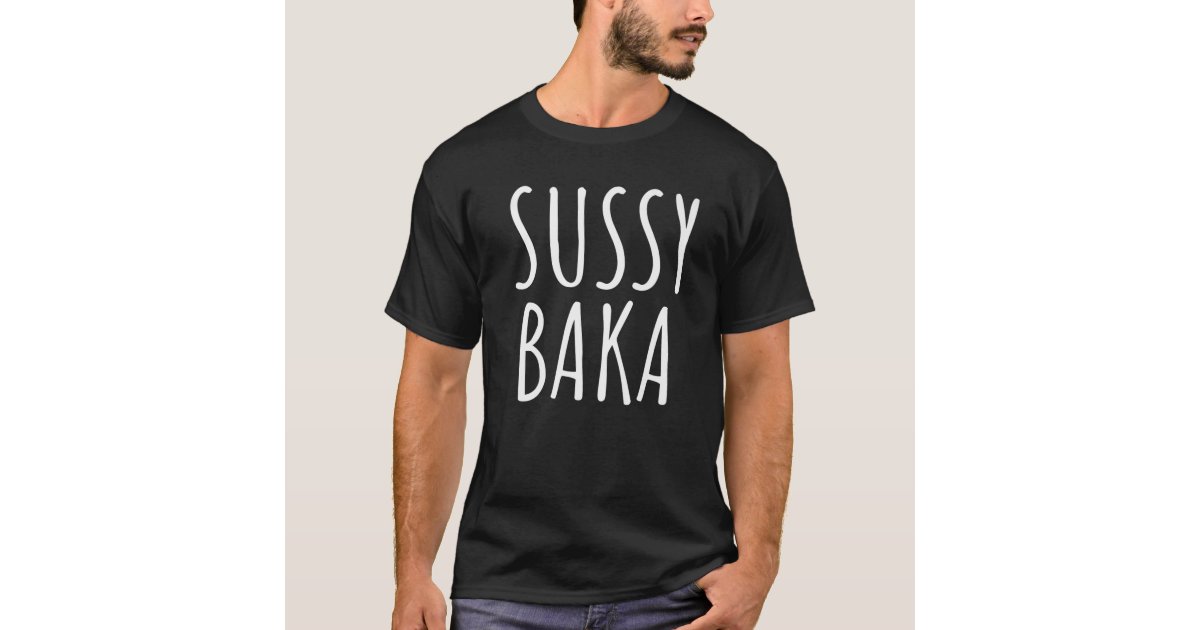 Sussy Baka Funny Meme Japanese Meaning Fool Gamer Kids Lover T-Shirt