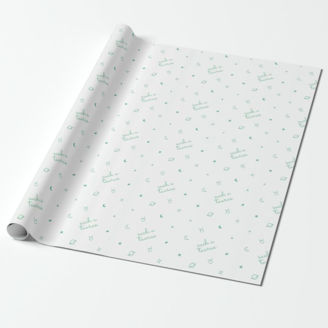 Such a Taurus (White)  Wrapping Paper (Unrolled)