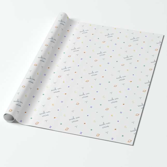 Such an Aries (Retro colors) Wrapping Paper (Unrolled)