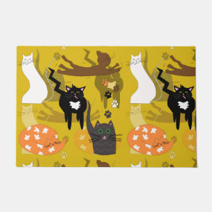 Such different cats. doormat