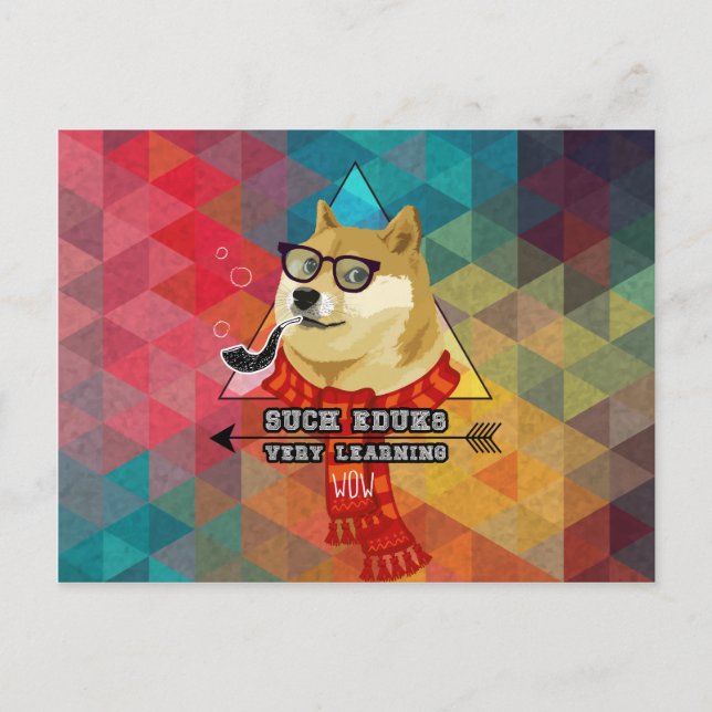 Such Doge Graduation Announcement Postcard (Front)