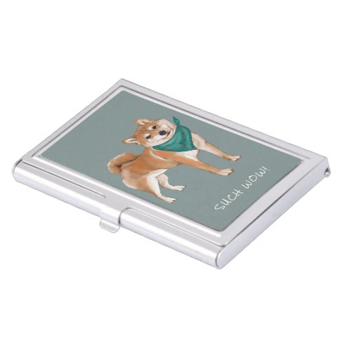 Such Wow Cute Doge Shibe Business Card Case