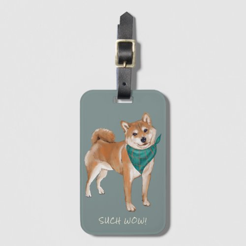 Such Wow Cute Doge Shibe  Luggage Tag