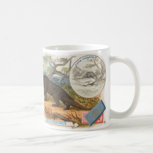 suchard chocolate dinosaur card megalosaurus coffee mug (Right)