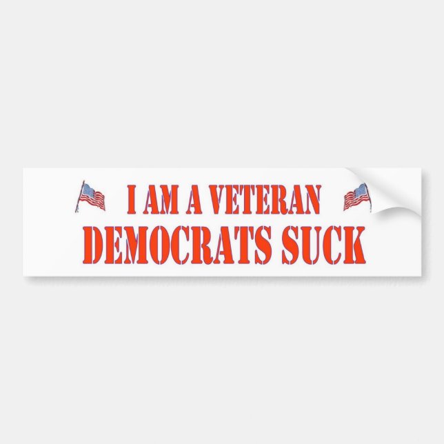 SUCK DEMOCRATS BUMPER STICKER (Front)