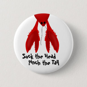 Suck It Crawfish Boil Party Pin