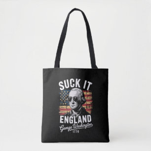 Suck It England 4th of July George Washington 1776 Tote Bag