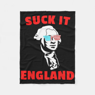 Suck It England Funny 4th Of July Shirt For Men Wo Fleece Blanket