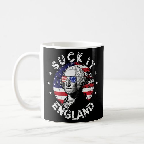 Suck It England Usa Flag  George Washington 4th Of Coffee Mug