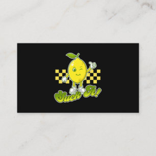 Suck It Green Lime Lemon Love Funny Mexican Party Business Card