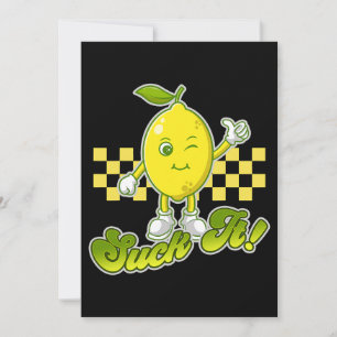 Suck It Green Lime Lemon Love Funny Mexican Party Invitation