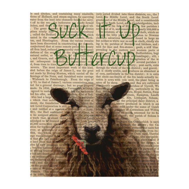 Suck It Up Buttercup Wood Wall Decor (Front)