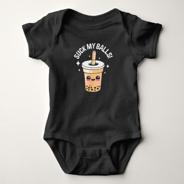 Suck My Balls Boba Baby Bodysuit (Front)